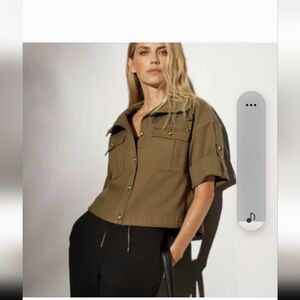 Lauren  Ralph Lauren Green Label,  NWTO, short sleeve  buttonup cropped jacket .